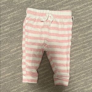 Rabbit + Bear Pink newborn pants: 0-3 mo